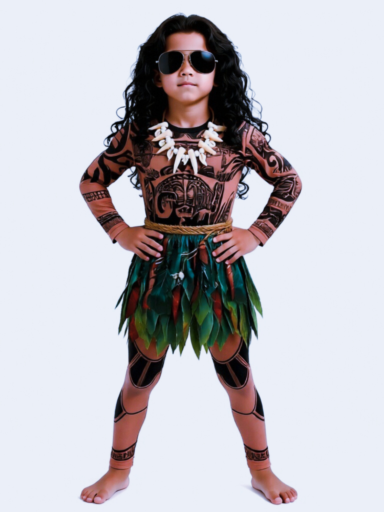 Free Cosplay Prop Patterns - Kostum Anak Laki-laki Summer Moana Maui