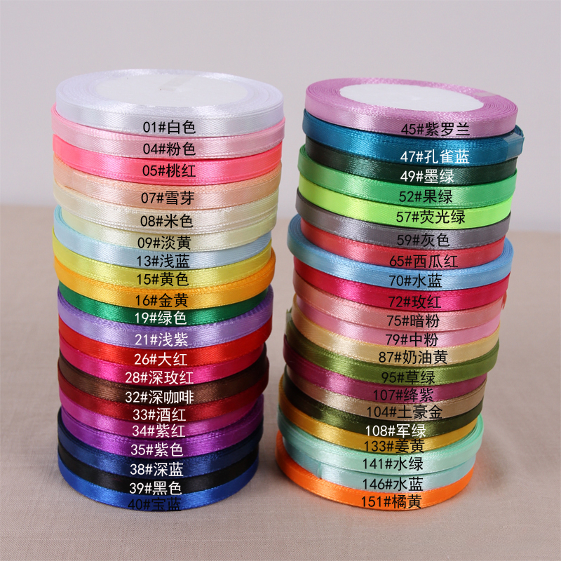Craft Foam Roll - 25yard/gulungan 6mm pita Satin DIY buatan