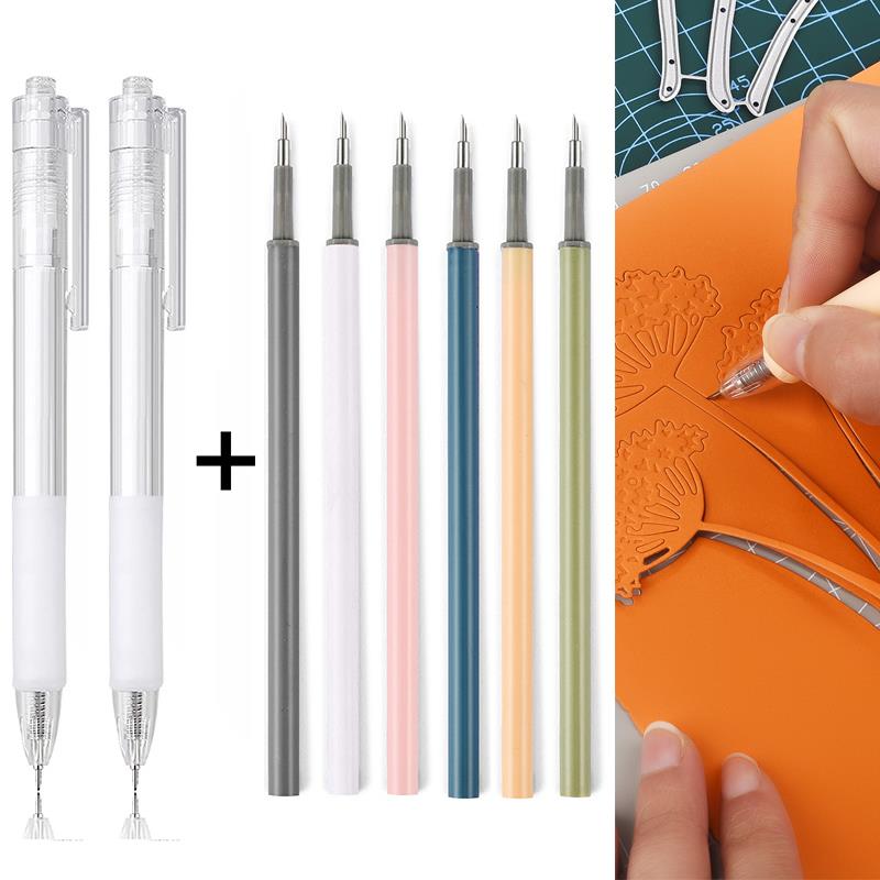 Craft Knife Set - 2 + 6 Buah Set Isi