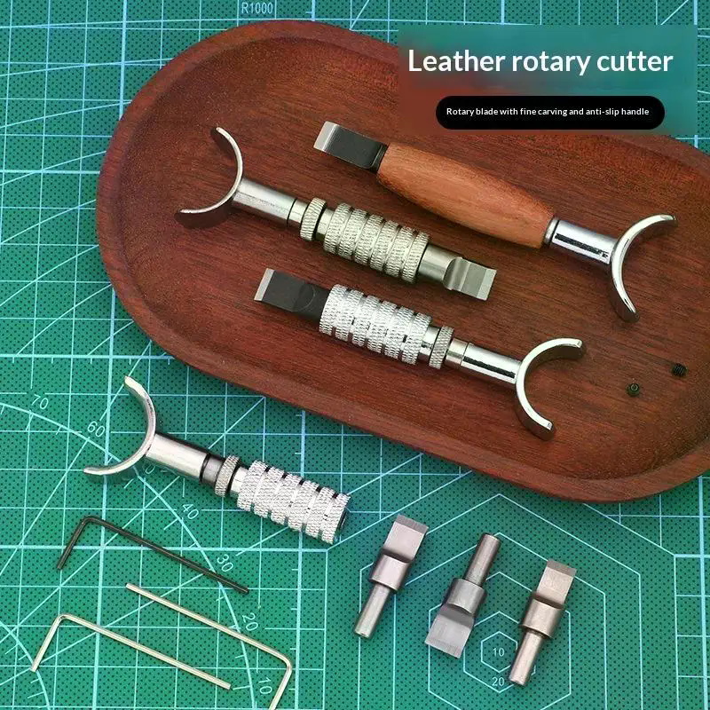 Craft Knife Set - Pisau Ukir Kulit Putar dengan Gagang