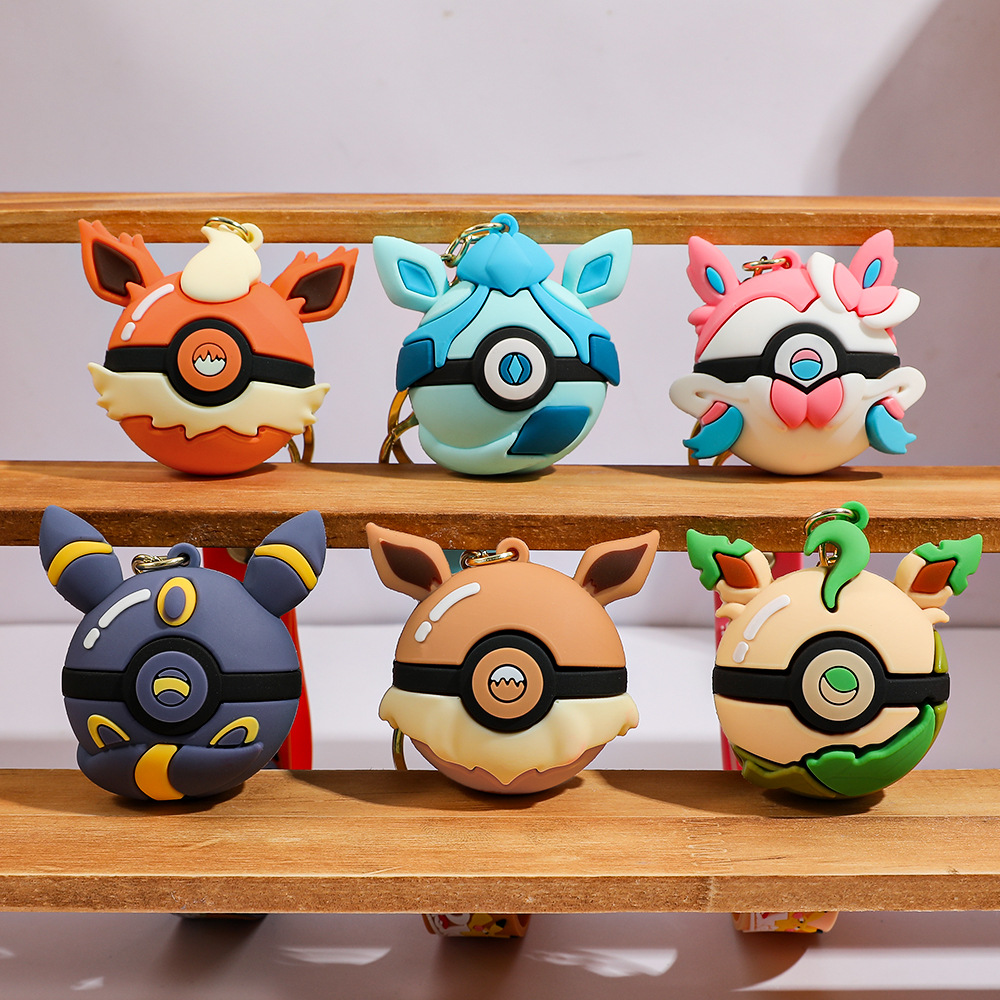 Pokeball Cosplay Prop - Gantungan Kunci Pokemon Pokeball Kartun Liontin