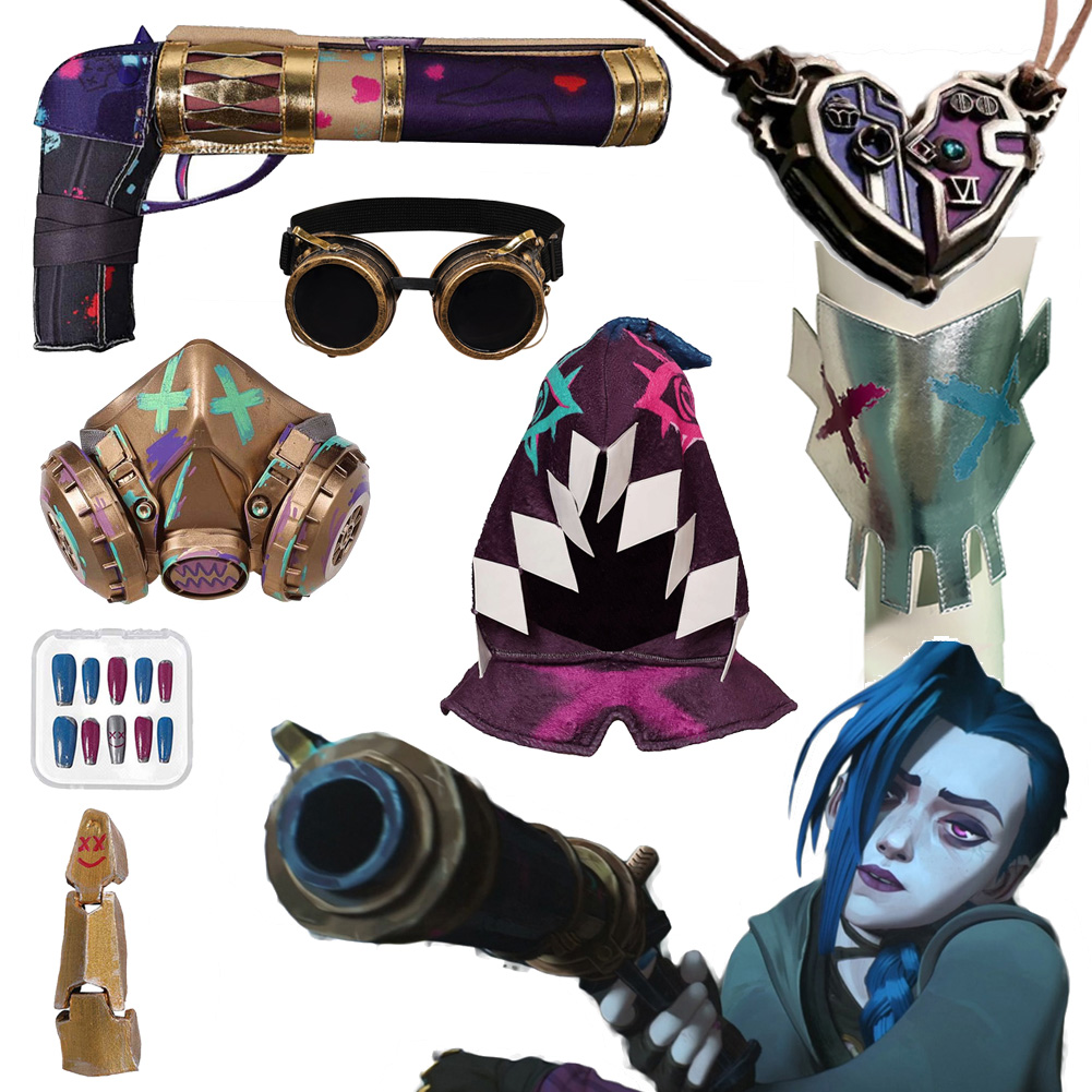 Cosplay Prop Pistol - Arcane Jinx senjata Pistol mewah untuk