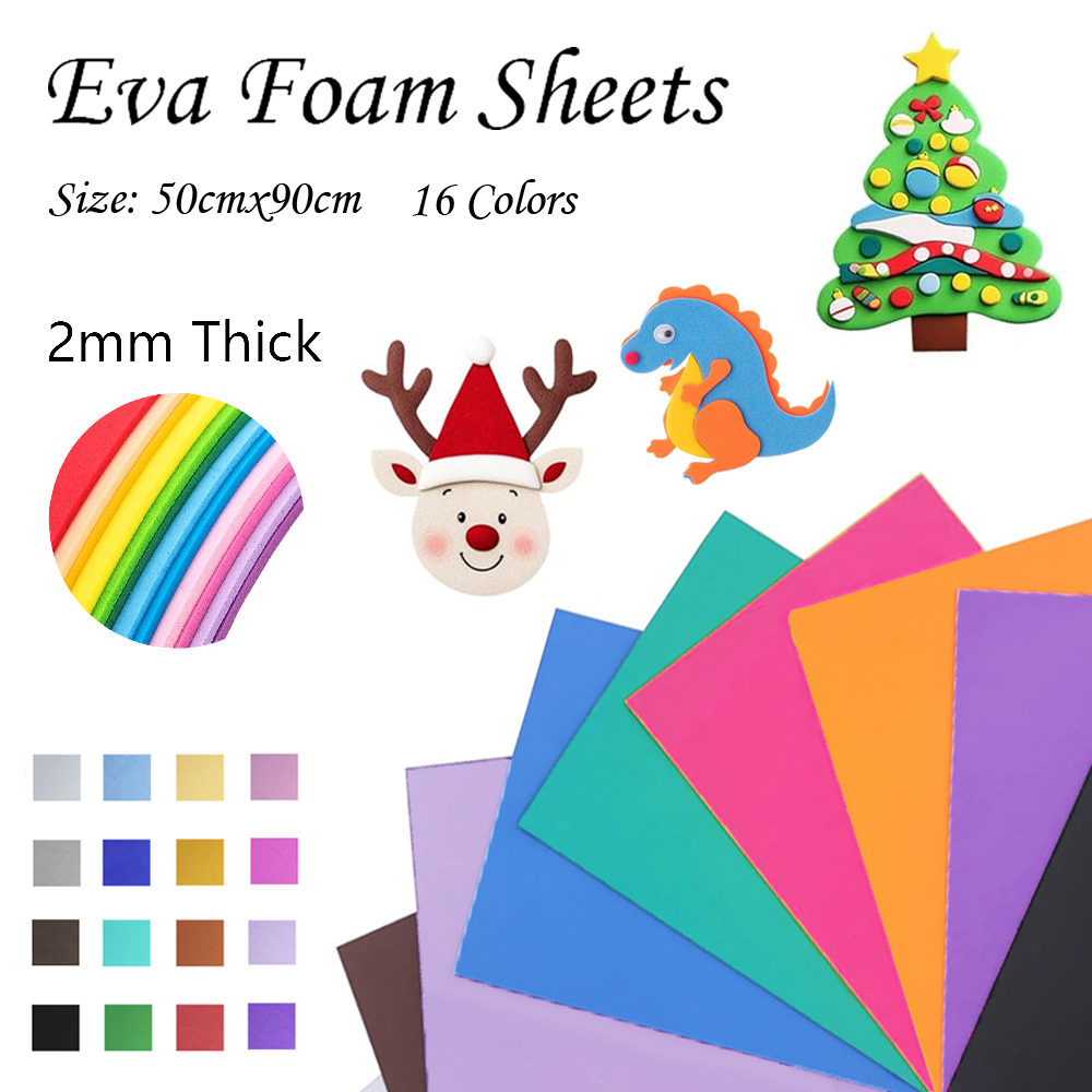 Cosplay Props Eva Foam - 16 Warna Lembaran Busa EVA Berwarna
