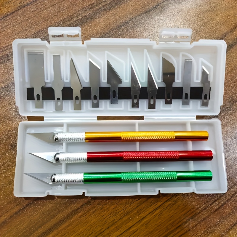 Craft Knife Set - 13pcs Set Pisau Ukir dari Aluminium
