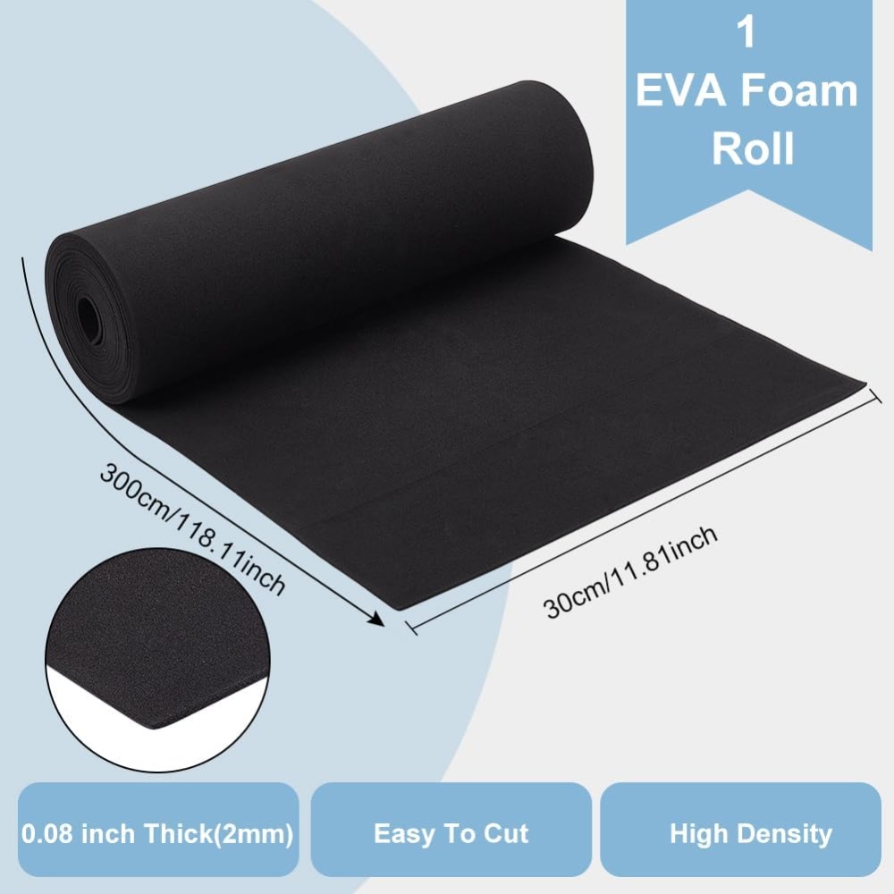 Lembaran Busa EVA Hitam 300x2m - Craft Foam Roll ulasan dan harga