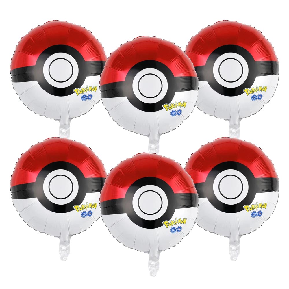 2026 6Pcs Set Balon Ulang Tahu - Pokeball Cosplay Prop ulasan dan harga