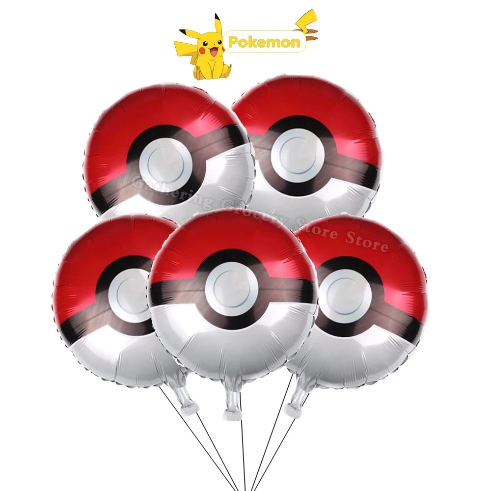 5pcs Balon Foil Aluminium Poke - Pokeball Cosplay Prop ulasan dan harga