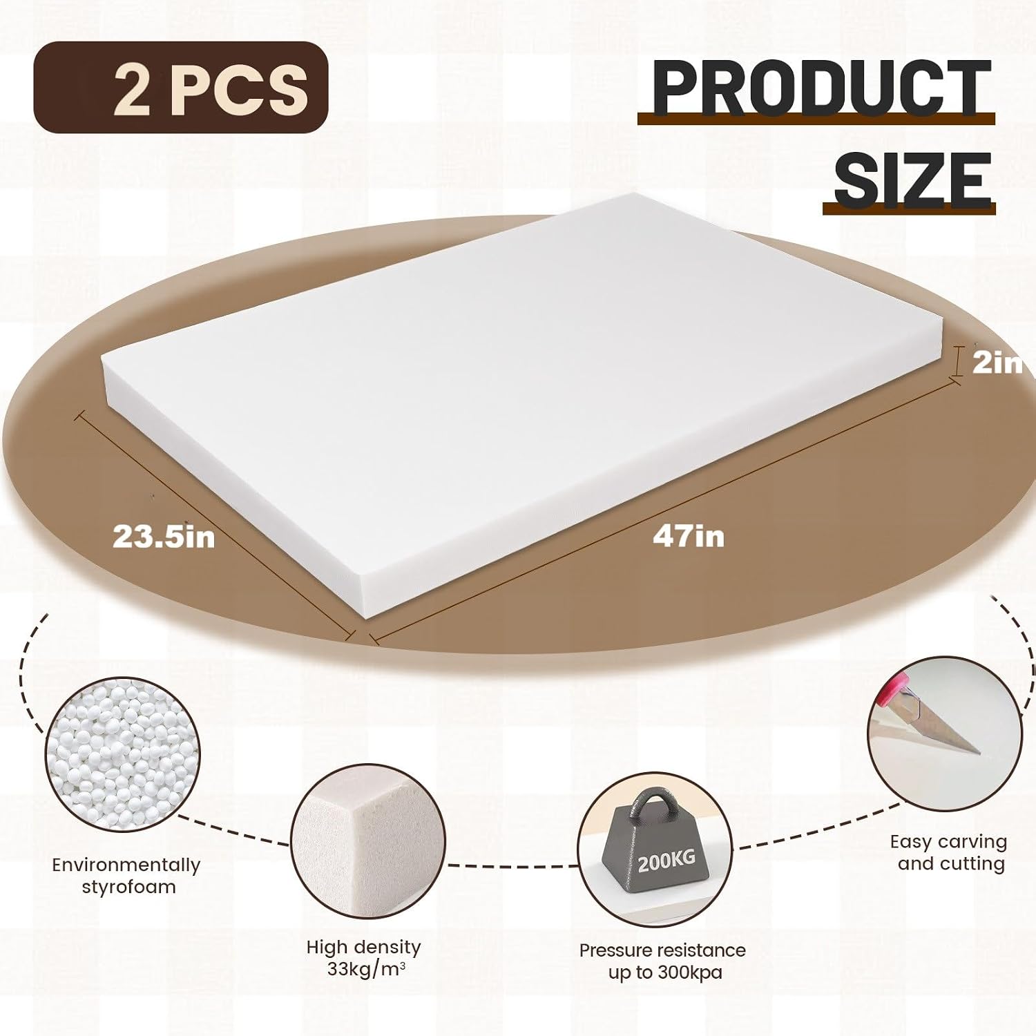 Papan Busa XPS Densitas Tinggi - Cosplay Prop Foam Board ulasan dan harga