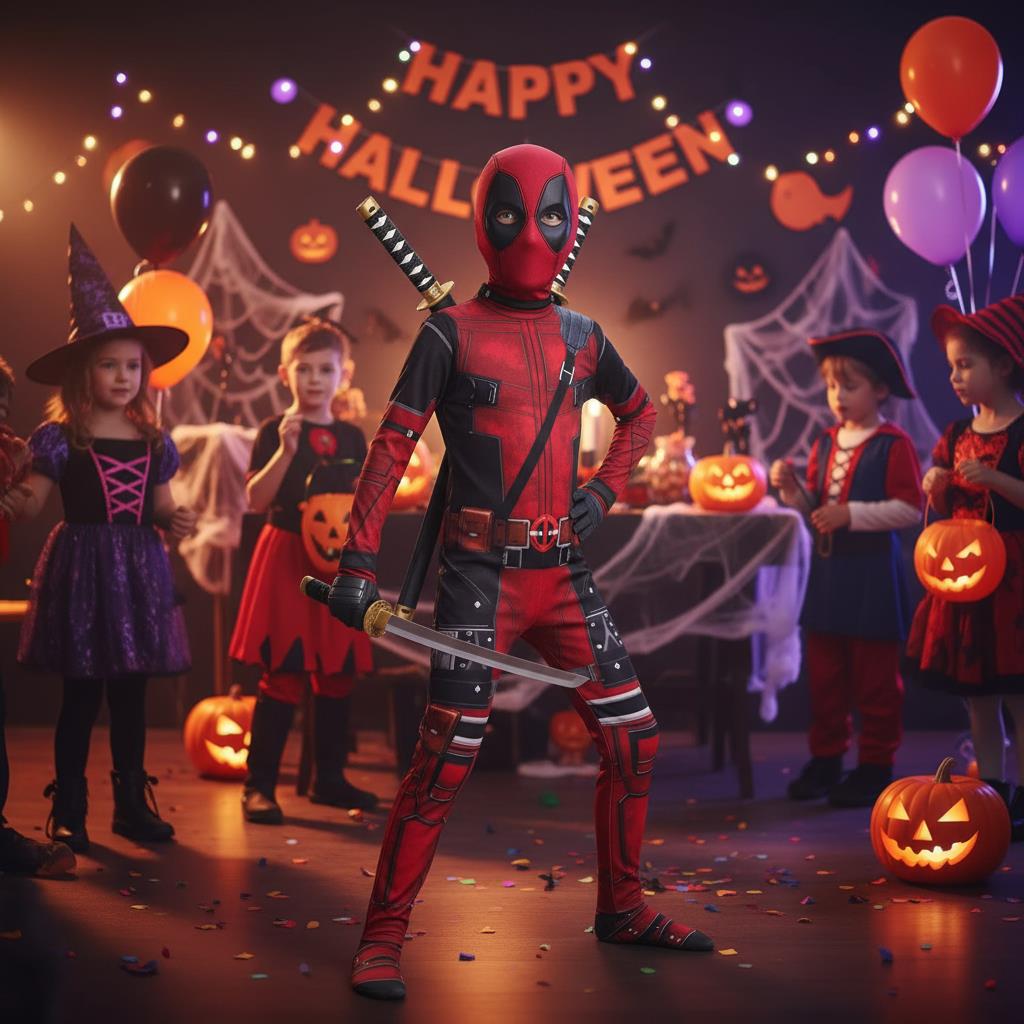 Kostum Deadpool Anak 3-12 Tahu - Cosplay Prop Dagger ulasan dan harga